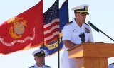 Capt. William Gotten delivered remarks Monday, May 4, at Naval Air Station Lemoore commemorating the World War II Battle of Midway.